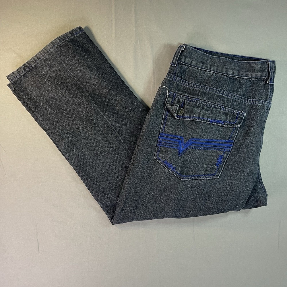 Baggy Denim Jeans Jeanetix Men's Size 44x30 Blue Stitch Y2k Pants